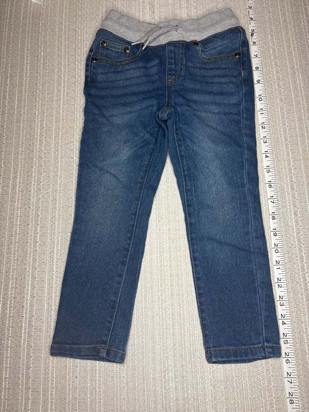 Lee Kids Pull-On Stretch Denim Jeans Size 4T Grey Waistband